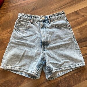Zara Light Blue Denim High Waisted Jean Shorts